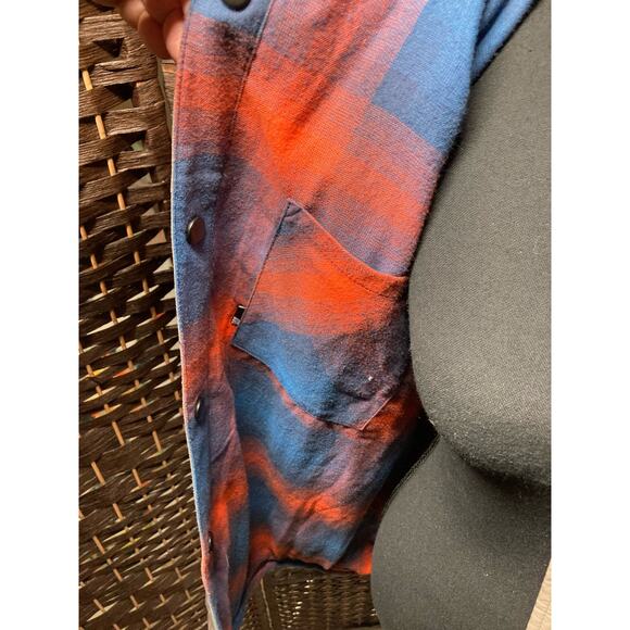 The North Face Men's MEDIUM Nylon/Flannel Lined Button Front Jacket Pre-Owned - Picture 4 of 11